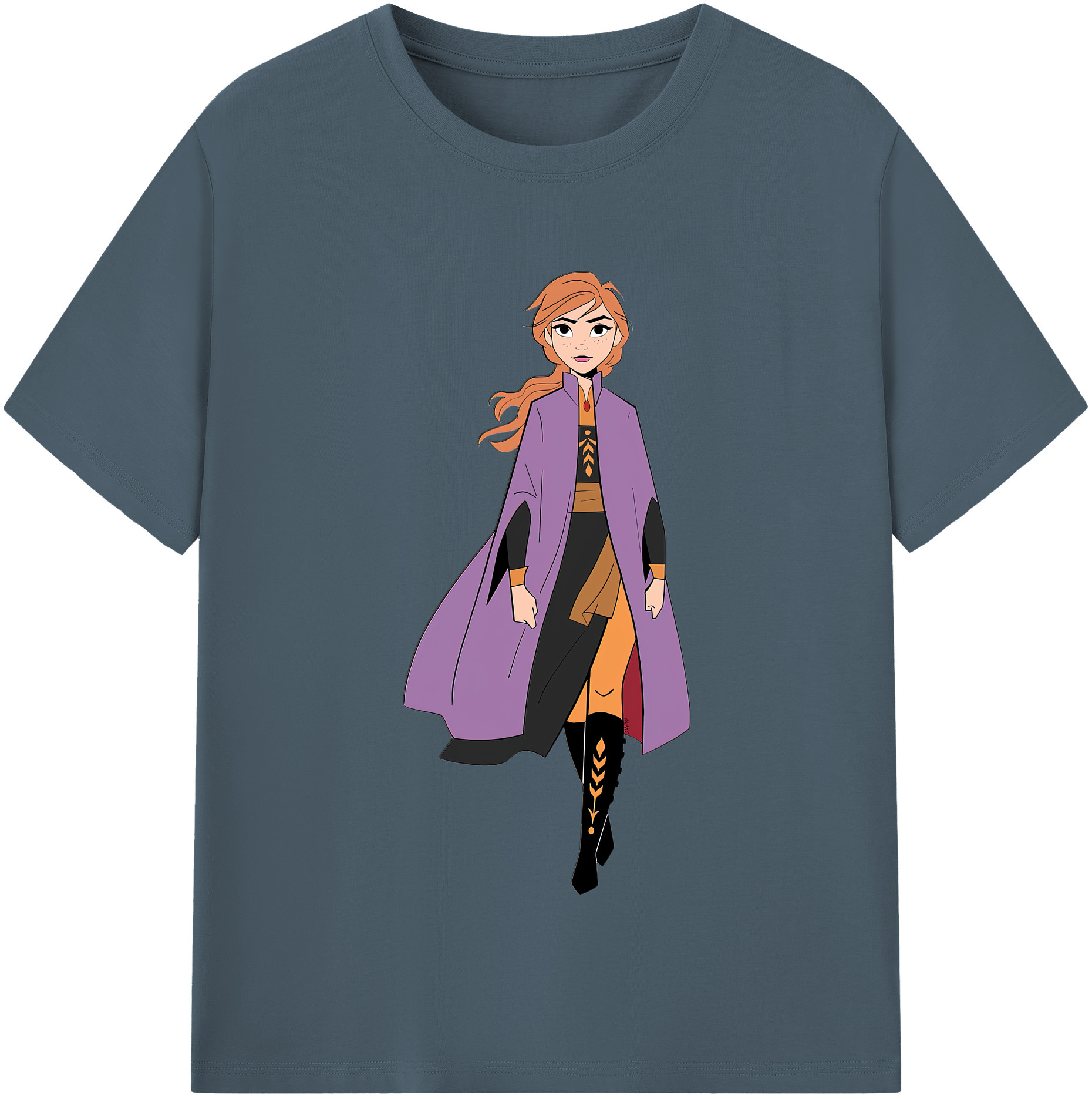 （画像用） アナと雪の女王 アンナ エルサ Frozen Anna Elsa 綿100％半袖Tシャツ（フロントプリント）